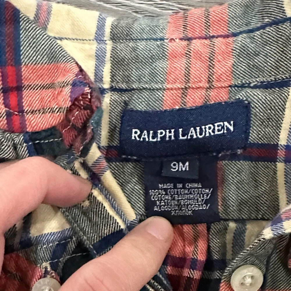 Plaid Ruffle Hem Shirt Dress‎